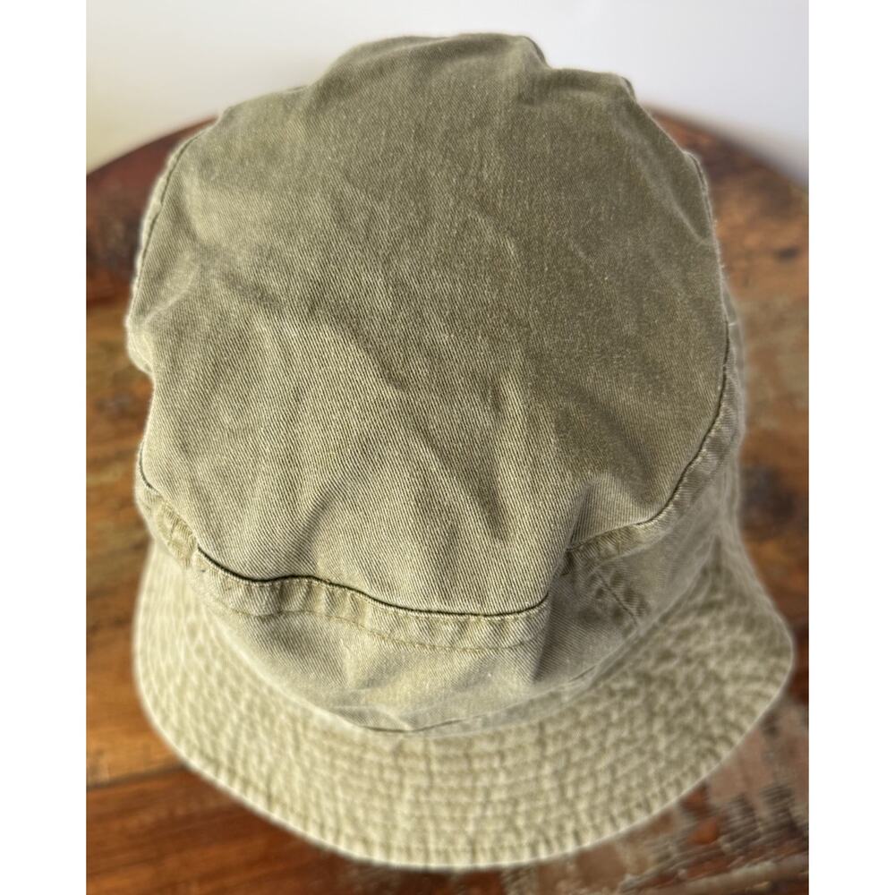 Mustangs Embroidered Bucket Hat Olive Green Distressed Cotton Boho One Size - Picture 3 of 10